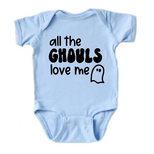 The Juniper Shop All The Ghouls Ghost Baby Bodysuit - 1 of 3