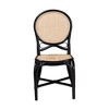 bali & pari Ayana Mid-Century Modern Two-Tone Black and Natural Brown Rattan Dining Chair - 3 of 4
