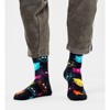 Happy Socks Adult Men and Women Crew Cat Animals Pets Socks in sustainable materials - Pair of socks in Color Black - 2 of 4