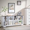 Farmhouse  Cube Bookshelf, Wood Display Cabinet Book Shelves for Bedroom,Living Room,Office - 4 of 4