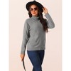 Seta T Women's Turtleneck Long Sleeve Knit Pullover Fall Winter Sweater Top - 3 of 4