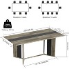 PAKASEPT 71'' Dining Table Rectangular Modern Kitchen Table For 6 People, Dining Room Table with Wood Legs, Home Furniture - 2 of 4