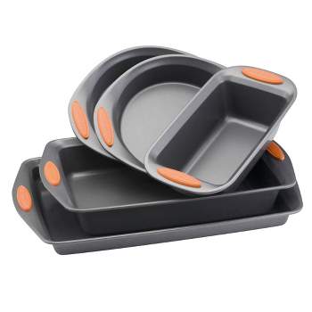 Rachael Ray Nonstick Bakeware 9 x 13-inch Grey with Orange Lid and