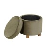 Round Storage Ottoman - Homepop - 3 of 4