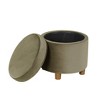 Round Storage Ottoman - Homepop - image 3 of 4