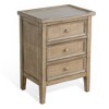 Royal Hampton 3 Drawers End Table, Distressed Mahogany Wood, 19 Inch - 2 of 4