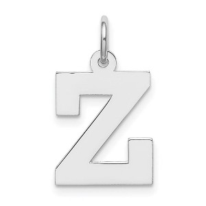 Black Bow Jewelry Sterling Silver Amanda Collection Medium Block Style Initial Z Pendant - 1 of 4