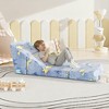 Hooseng Folding Sofa Bed Floor Mattress for Kids, Glow in Dark Kids Couch Fold Out, Toddler Futon Foldable Chair Bed, Convertible Toddler Floor Sofa - 3 of 4