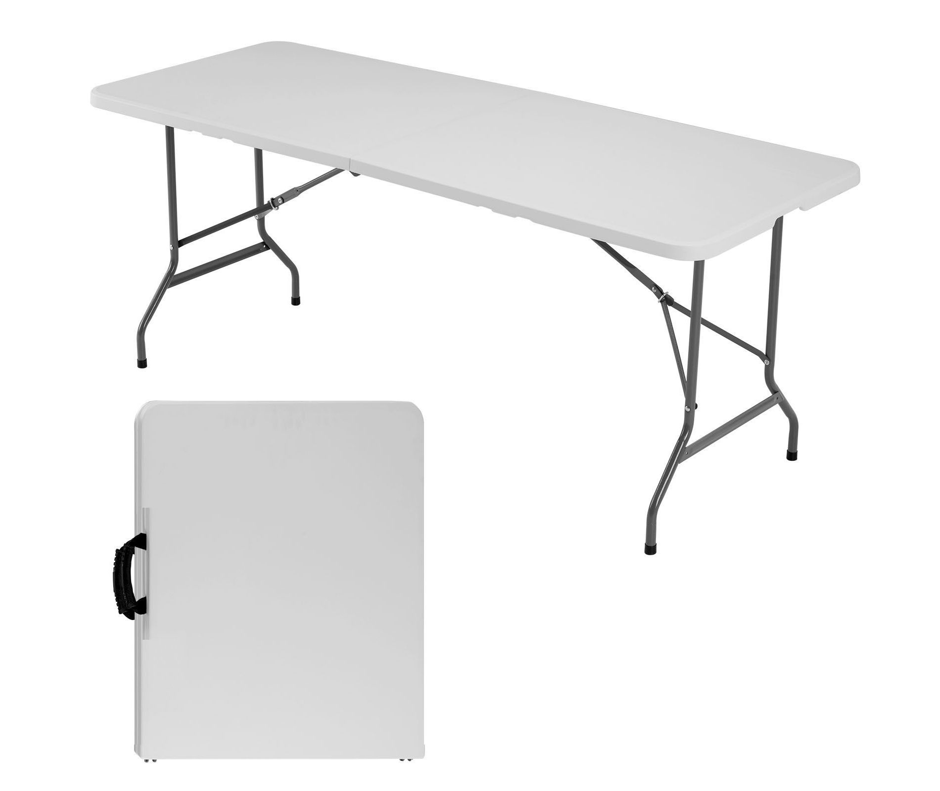 JIONJOY Folding Table, Outdoor Indoor Heavy Duty Portable with Carrying Handle for Camping - 6FT