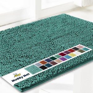 Muddy Mat Highly Absorbent  Soft Chenille Door Mat and Pet Rug Non Slip Thick Washable Area and Bath Mat for Indoor and Outdoor - 1 of 2