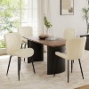 Dining Chairs Set of 2/4/6, Modern Upholstered Pu Leather Kitchen Side Chairs Comfy Backrest - 3 of 4
