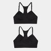 Fruit of the Loom Girls Seamless Racerback Sports Bra 2 Pack  - 3 of 4