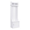 FURNIinspire Hall Trees Minimalist Slim Hall Tree With 6 Hanging Hooks, Clothes Rack, Coat Rack For Hallway, Living Room, White, 15.7"*23.6"*78.7" - 4 of 4