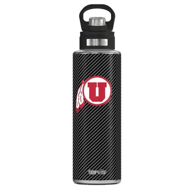 NCAA Utah Utes Carbon Fiber Wide Mouth Water Bottle - 40oz