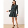 INSPIRE CHIC Women's Plaid Button Down Cotton Mini A-Line Shirt Dress - 2 of 4