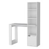 CAVINAS Home Office Desk Modern Computer Desk with 4-Layer Open Shelf and Storage Cabinet for Office - 4 of 4