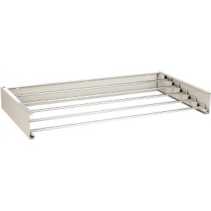 Laundry Drying Rack Wall Mount Indoor, Space Saving Wall Mounted Clothes Drying Rack with Aluminum Rods for Hanging Clothes - 1 of 4