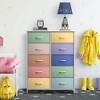 Sorbus 10 Drawers Dresser - Furniture Storage for Bedroom, Closet, Office Organization - Steel Frame, Wood Top, Fabric Bins - 2 of 4
