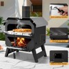 Tangkula 12" Outdoor Pizza Oven w/ Pizza Stone Pizza Peel & Oxford Cloth Cover - 4 of 4