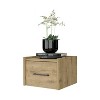 Kumasinova Floating Wooden Nightstand with Top Shelf,Wall-Mounted Night Stand with Drawers,Space Saving Bedside Table for Bedroom - 2 of 4