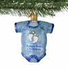 Old World Christmas 3.25 In Blue Baby Sleeper Christmas Tree Ornament , Infant Dress (1PC) - 3 of 3