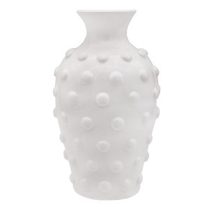 AuldHome Design Old-Fashioned White Hobnail Vase; Vintage Farmhouse Decor for Home, Office, Events - 1 of 4