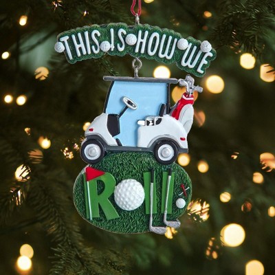 Kurt Adler Golf Cart Christmas Ornament