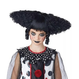 California Costumes Creepy Clown Women's Costume Wig - Black - 1 of 4