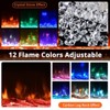 Electric Fireplace Heater Inset Electric Fireplace with Remote Control, Timer and 12 Adjustable Color Flames - 3 of 4