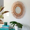 Decorative Wall Mirror, Pinwheel Design, Natural Willow Frame, Medium Brown - 2 of 3