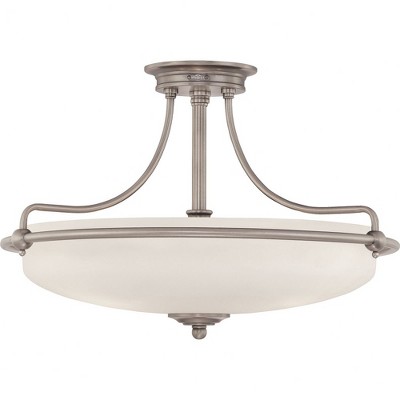 Quoizel Lighting Griffin 4 - Light Semi-Flush Mount in  Antique Nickel