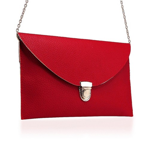 Evening Envelop Clutch Bag With Removable Wristlet Handle 