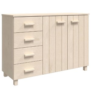 vidaXL Sideboard Honey Brown Solid Pine Wood Medium Sideboard - 1 of 4
