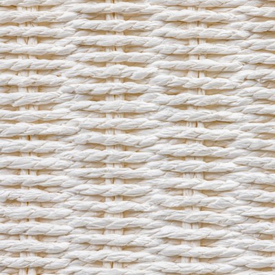 White Wicker 3-Compartment Laundry Sorter with Lid