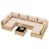UPHA 7-Piece Rattan Patio Sofa Conversation Set with Cushions - 2 of 4