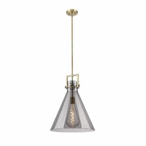 Newton Cone - 1 Light Stem Hung Pendant In Industrial Style-20.38 Inches Tall and 16 Inches Wide - 1 of 1