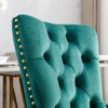 KTMBDW Velvet Dining Chairs Set of 2, Upholstered High-end Tufted Dining Room Chair with Nailhead Trim Stainless Steel Plating Legs - 4 of 4