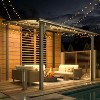 CLIHOME 10 ft. x 8 ft. Aluminum Sloped Roof Patio Cover Outdoor Pergola with UV Protection and Rust-Resistant Patio Canopy - 4 of 4