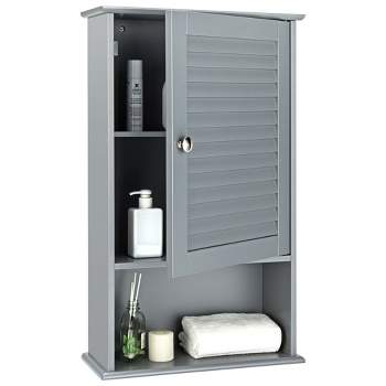  Birsppy Home Bathroom Wall Mount Cabinet Storage Shelf