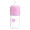 PopYum 9oz Anti-Colic Baby Bottle for Breast and Formula Feeding, 2-Pack, Pink, #2 Medium Flow Nipples - 3 of 4