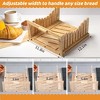 MOEPISY Double Layer Bread Box for Kitchen Countertop, Bamboo Breadbox with Slicer - 3 of 4