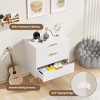 Dresser for Bedroom, Fluted Dressers & Chest of Drawers, Wooden Storage Organizer with Gold Metal Handles & Legs for Living Room, Entryway - 4 of 4