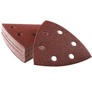 Bosch 3-3/4 in. L X 3.75 in. W 120 Grit Aluminum Oxide Detail Sanding Triangle 25 pk - 1 of 1