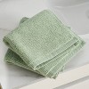 4pk Turkish Cotton Washcloth Set Green - Wellbe - 2 of 4