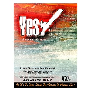 Yes! Canvas All Media Cotton Canvas Pad 6x8" 10 Sheets, Off-White - 1 of 4