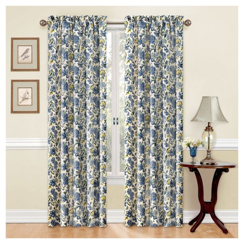 Window Curtain Panel Blue 52 X84 Traditions By Waverly Target