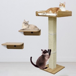 40" Tall Cat Scratching Post, Sisal Scratching Post- for Most Cat Climbing, Cat Window Perches with Suction Cups - 1 of 4