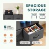 DOMETOUR Drawer Dresser for Bedroom, Fabric Storage Tower Tall Chest Organizer, Storage Cabinet Unit Bins Living Room Entryway Closet-Gray - 3 of 4