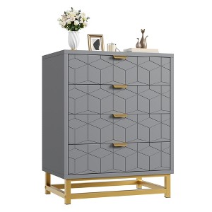 Whizmax Modern Dresser w/ Metal Legs & Wide Drawers - Large Storage Chest for Bedroom, Living Room - 1 of 4