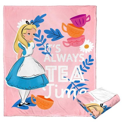 Disney Alice In Wonderland Totally Tea Time Silk Touch Throw Blanket